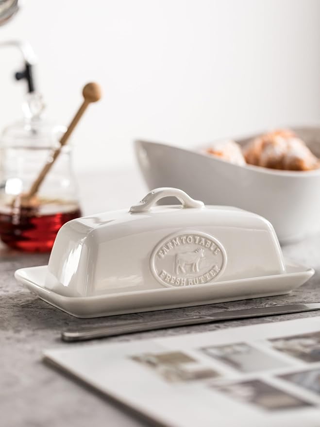 Cow Butter Dish, Ceramic Butter Dish - Image 2