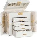 TORIBIO Jewelry Box for Women, Leather Jewelry Organizer by TORIBIO