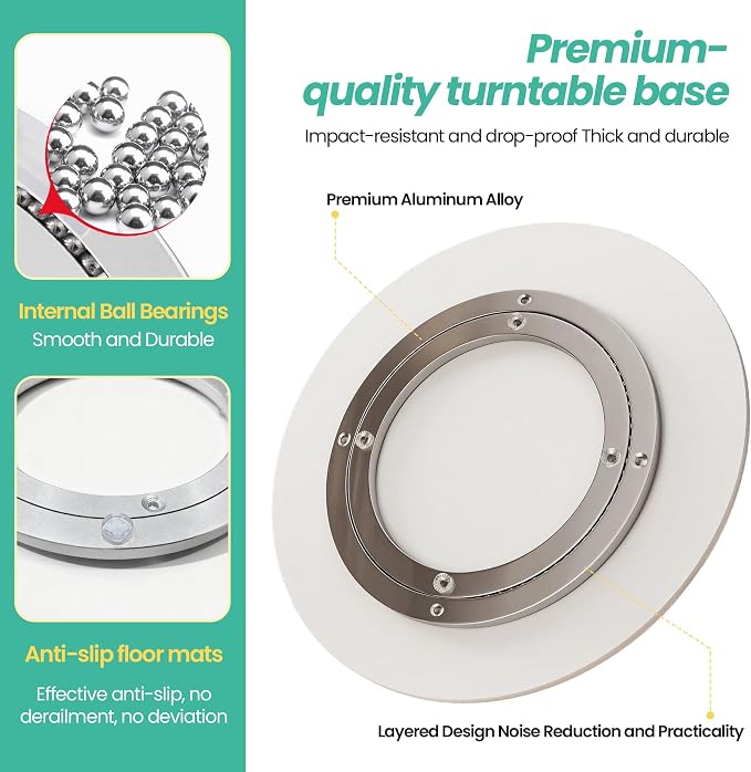 31.5" Lazy Susan Turntable – 360° Sinteredstone Silent Anti-Slip Turntable - Image 6