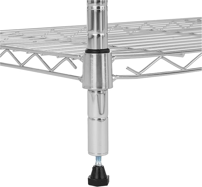 Amazon Basics 4-Shelf Adjustable, Storage Shelving Unit, Steel Organizer Wire - Image 3