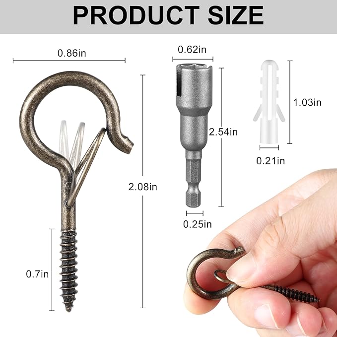 48 PCS Q-Hanger Hooks, Screw Hooks - Image 7