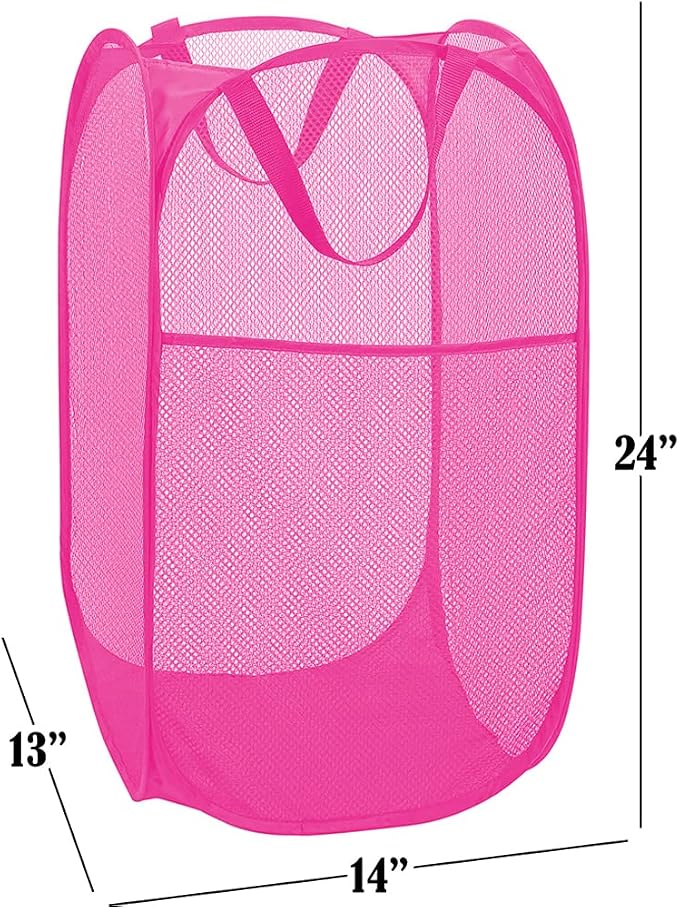 Deluxe Strong Mesh Pop up Laundry Hamper Basket - Image 2