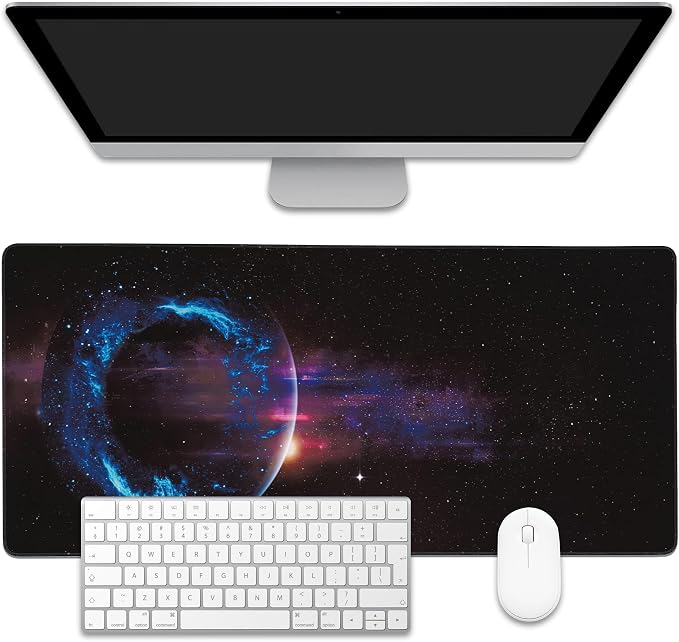 Mouse Pad, Abstract Space Desk Mat by EOBKLAX