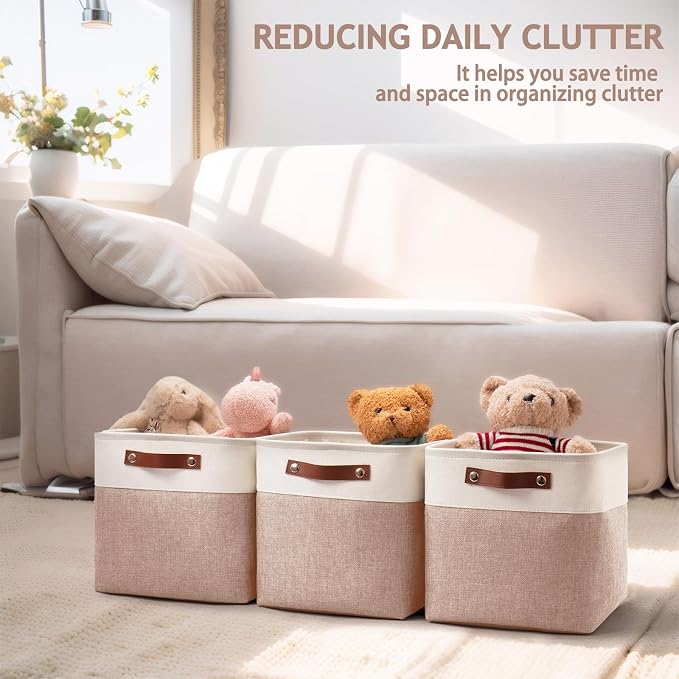 Foldable Storage Cubes 11x11 Inch, Collapsible Storage Basket - Image 8