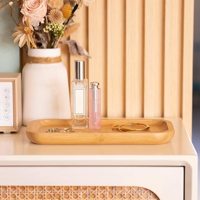 Bamboo Vanity Tray, Bathroom Counter Tray, Toilet Tank Top Tray - Image 3