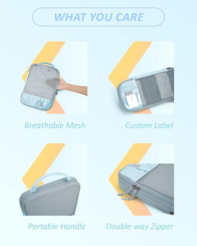 BAGSMART 6 Set /4 Set/2 Set Compression Packing Cubes - Image 6