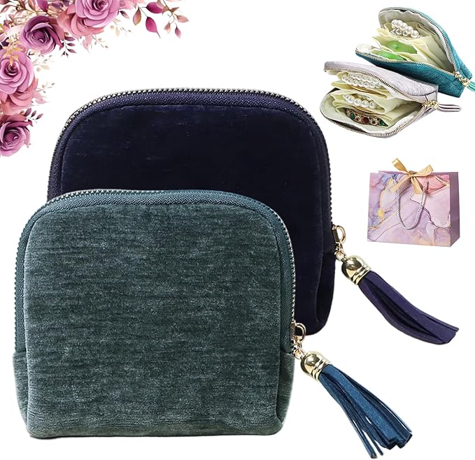 Travel Jewelry Case, Portable Jewelry Storage Bag, Compact Foldable Five by Unknown