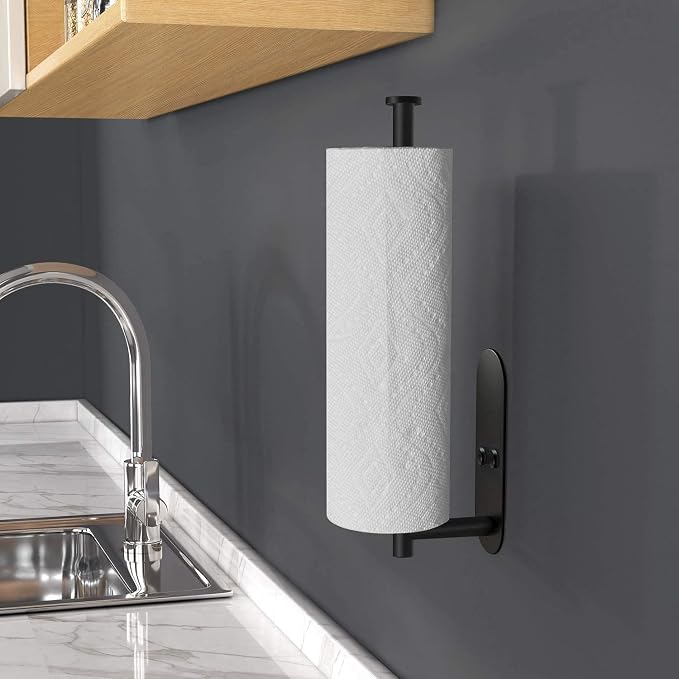 HUFEEOH Adhesive Paper Towel Holder Under Cabinet Wall Mount - Image 5