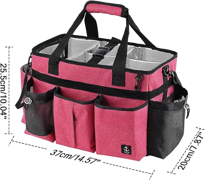 Large Cleaning Caddy Bags Pink - Image 4