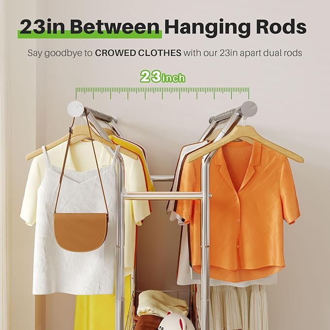 HOKEEPER Heavy Duty Clothes Rack Load 625 LBS, Clothing Rack - Image 4