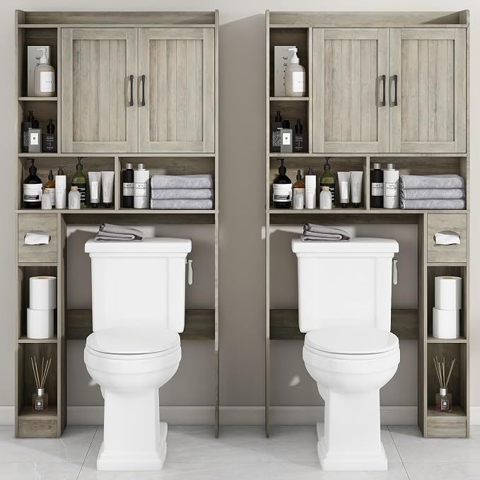 Farmhouse Storage Cabinet Over Toilet - Image 4
