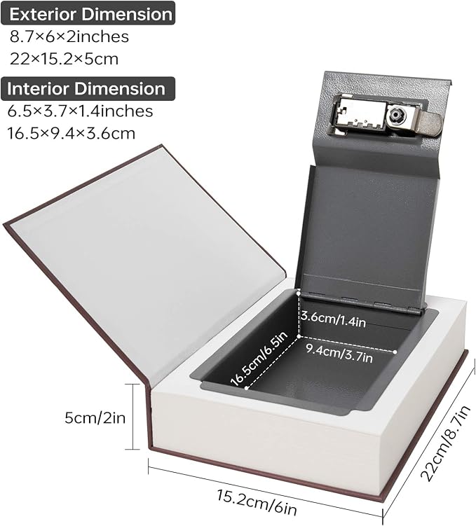 Real Paper Transfer Book Safe, Hollow - Image 2