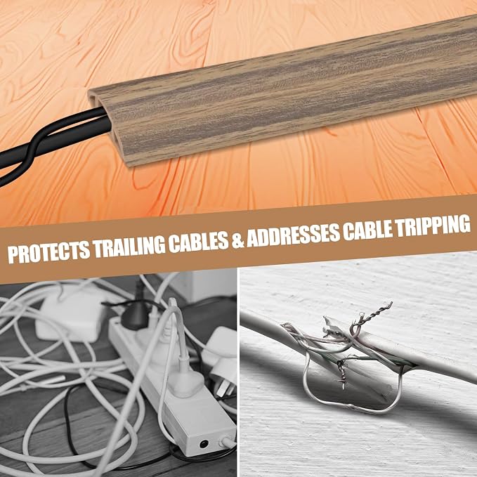 Floor Cord Cover Self Adhesive Cord Hider, 20FT Cable Management, Extension - Image 6