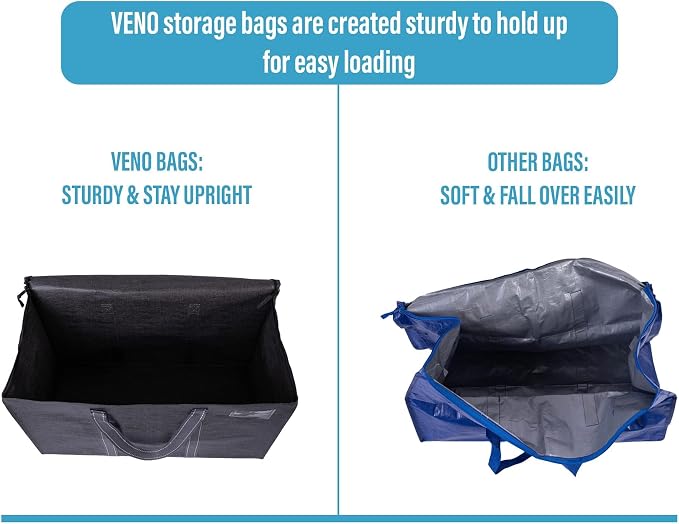 VENO 10 Pack Moving Bags and Large Christmas Storage Bins - Image 4