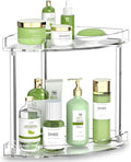 NPPLUS 2 Tier Acrylic Bathroom Counter Organizer, 2-Tier Corner Storage Shelf by NPPLUS