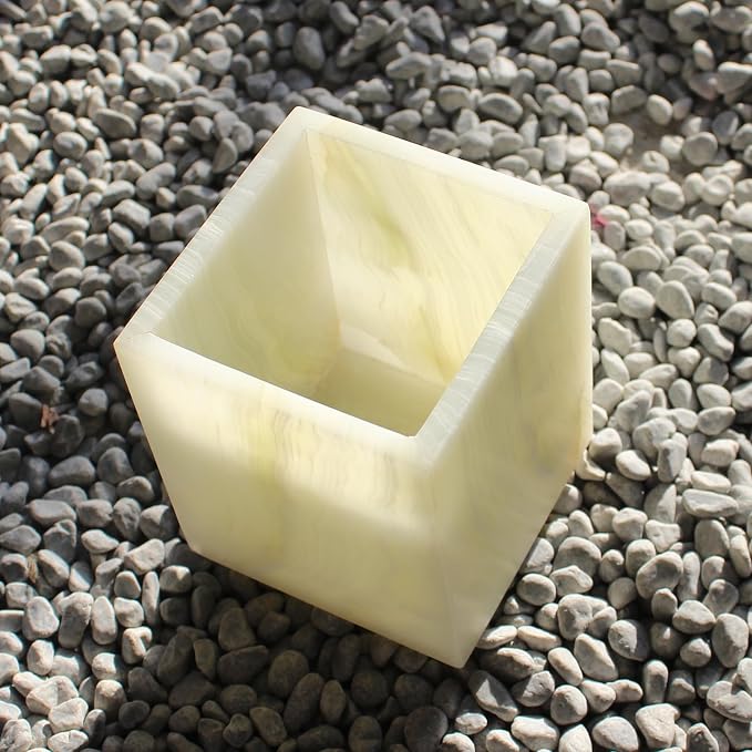 Natural Light Green Onyx Toothbrush Holders - Image 2