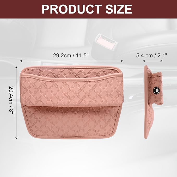 HARFINGTON Car Seat Gap Filler Organizer 11.5 x 8 x 2.1 Inch Leather Universal - Image 2