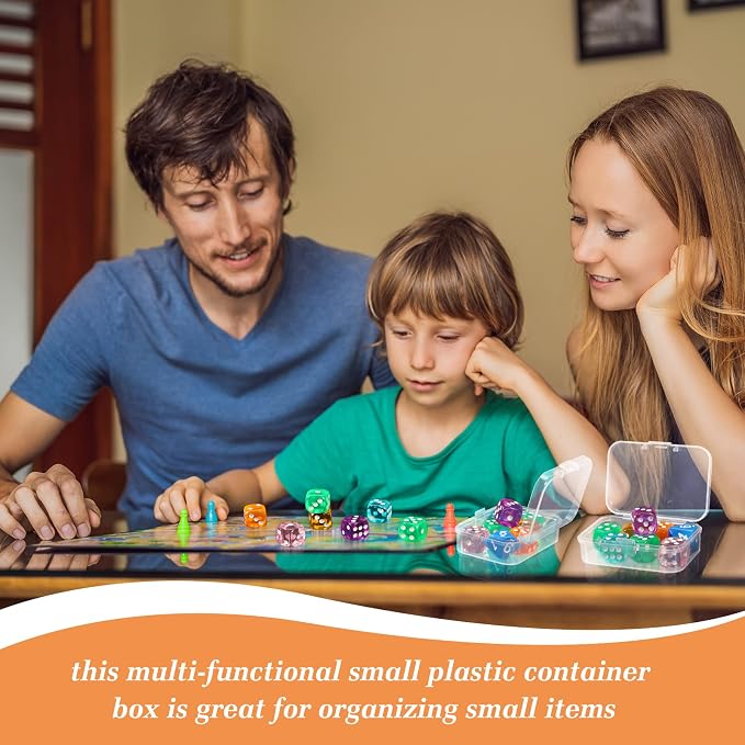 SATINIOR 48 Packs Clear Small Plastic Containers Transparent Storage Box - Image 7