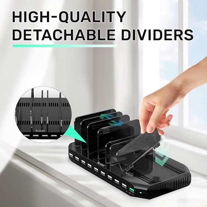 Multi USB Charging Station for Multiple Devices, 60W 10 Ports Multi Charger - Image 3
