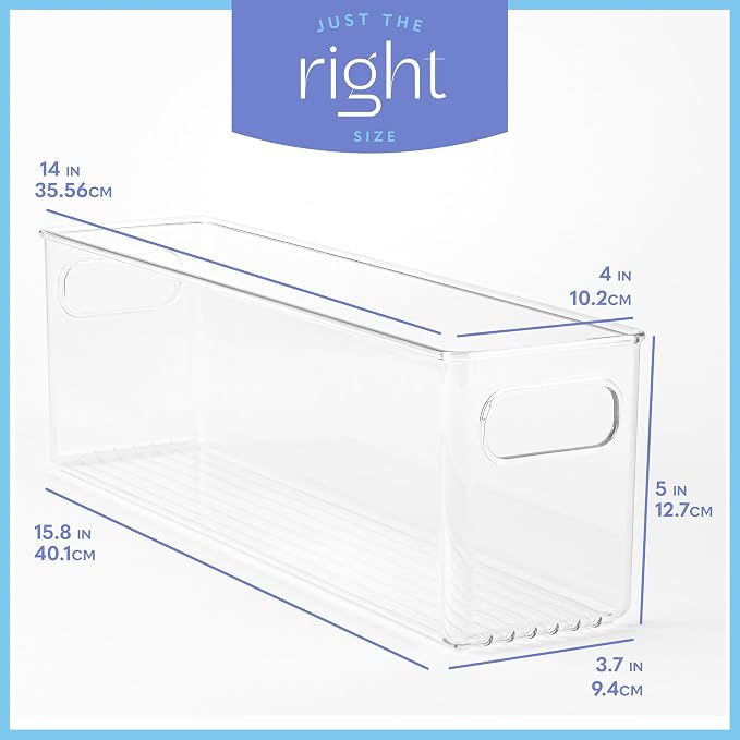 primebox Plastic Food Storage 4 Pack Clear Container Bin - Image 3