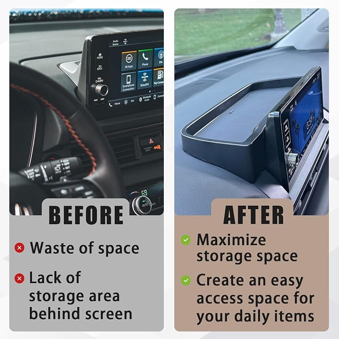 Muslogy for 2025 2024 2023 Pilot Dash Storage Tray Insert Behind Screen Center - Image 3