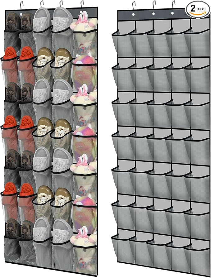 Windyun 2 Pcs 70 Large over The Door Shoe Organizer Hanging Shoe Rack by Windyun
