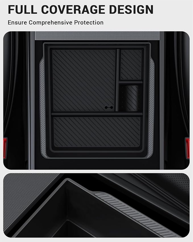 BASENOR 2026 Tesla Model Y Model 3 Armrest Storage Box, Center Console Organizer - Image 8