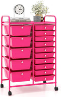Giantex 15 Drawers Rolling Cart, Classroom Organizers, Storage Cart by Giantex