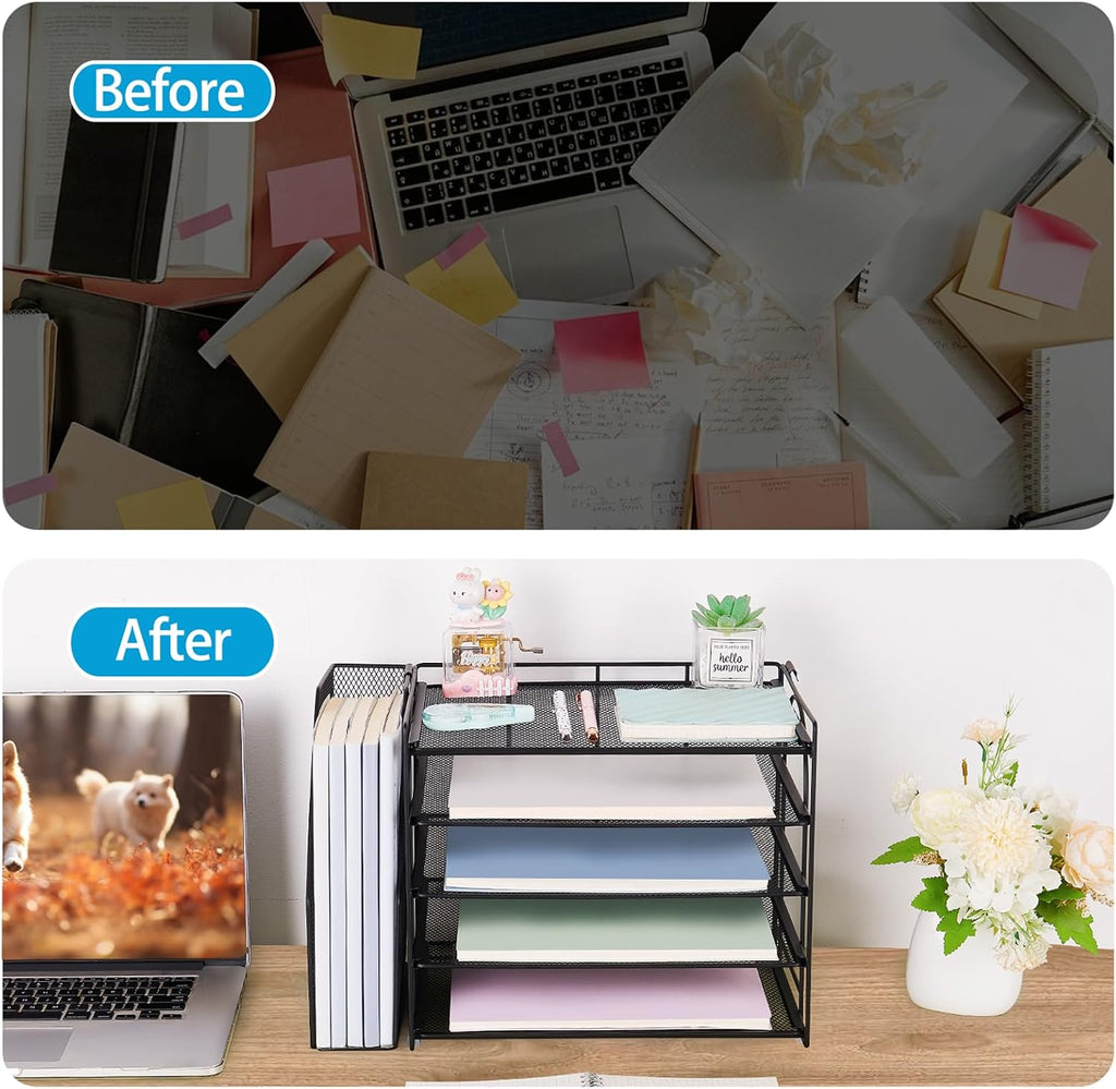 Desk Organizers and Accessories, 5-Tier Desktop Paper File Organizer