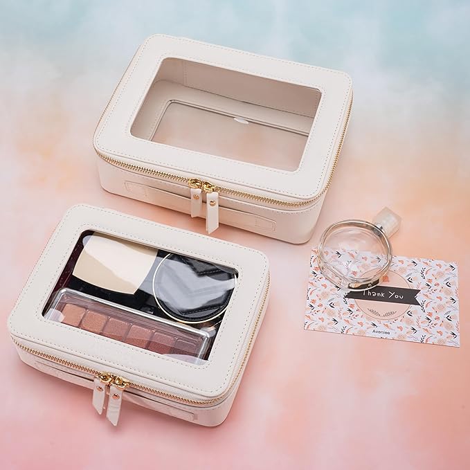 Aveniee Clear Makeup Bag Organizer Set, Portable Travel Toiletry Case - Image 5