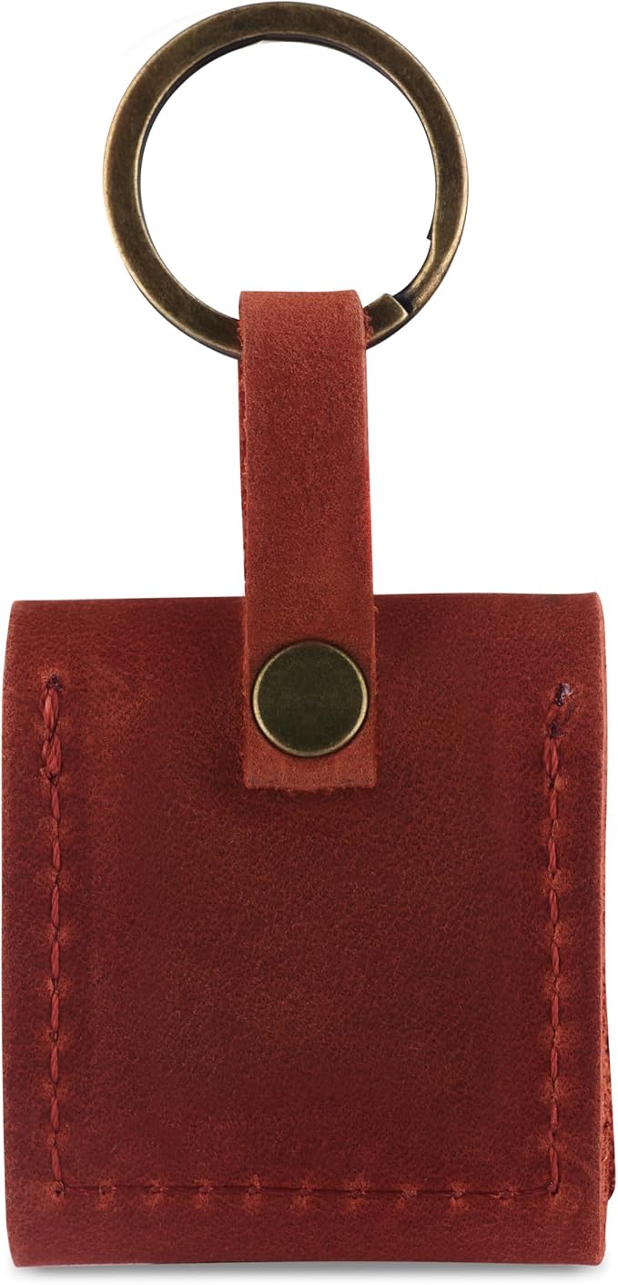 Leather SD Card Holder Keychain, SD Card Case Key Fob, Micro SD Card Holder - Image 5