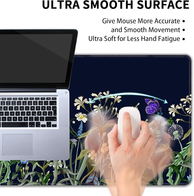 Weeds Flowers Large Mouse Pad, Gaming Keyboard Desk Pad, Extended Mouse Mat - Image 5