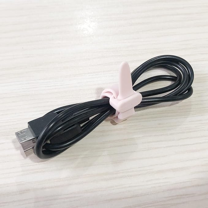 Reusable Silicone Zip Ties Cord Organizer: Silicone Cable Ties Straps - Image 2