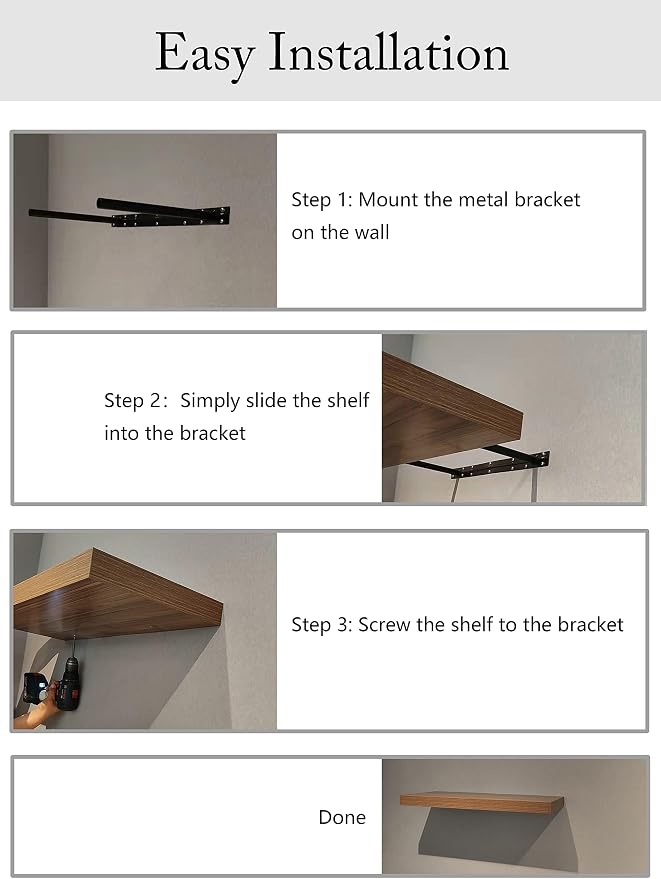 Floating Shelf, 36 in W x 12.75 in D x 2 in H Wooden Floating Wall Shelf - Image 9