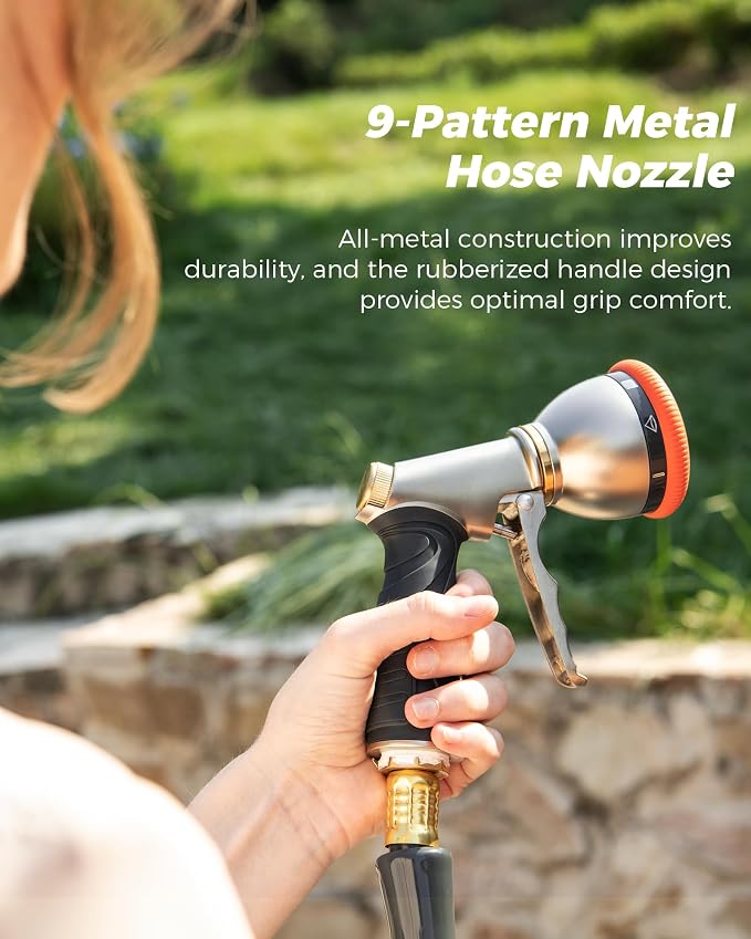 Retractable Garden Hose Reel 1/2 in x 175 ft Professional Metal Bracket & - Image 3
