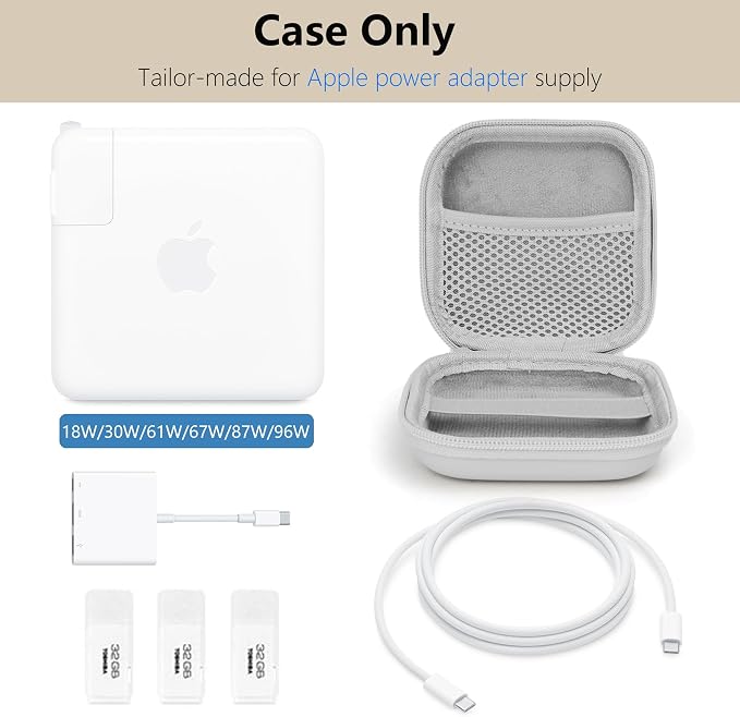 Charger Case for Macbook, Portable Tech Electronic Organizer Bag, Travel - Image 5