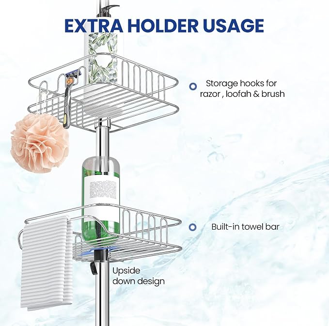 SEIRIONE Rustproof Shower Caddy Corner and Shower Organizer Corner - Image 5