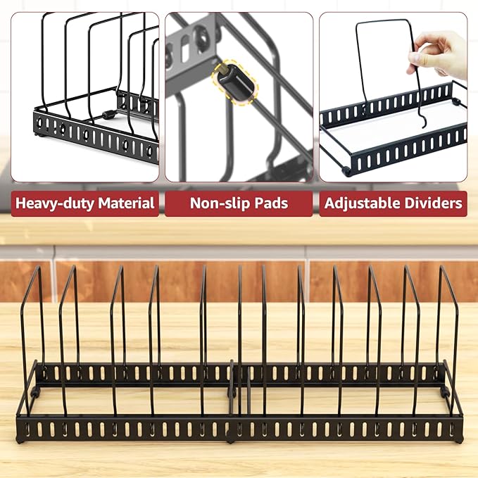 2PACK Cutting Board Organizer, Adjustable Divider Cutting Board Holder - Image 3