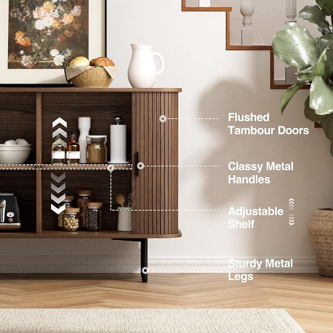47''W x 32''H Buffet Sideboard Cabinet - Image 7