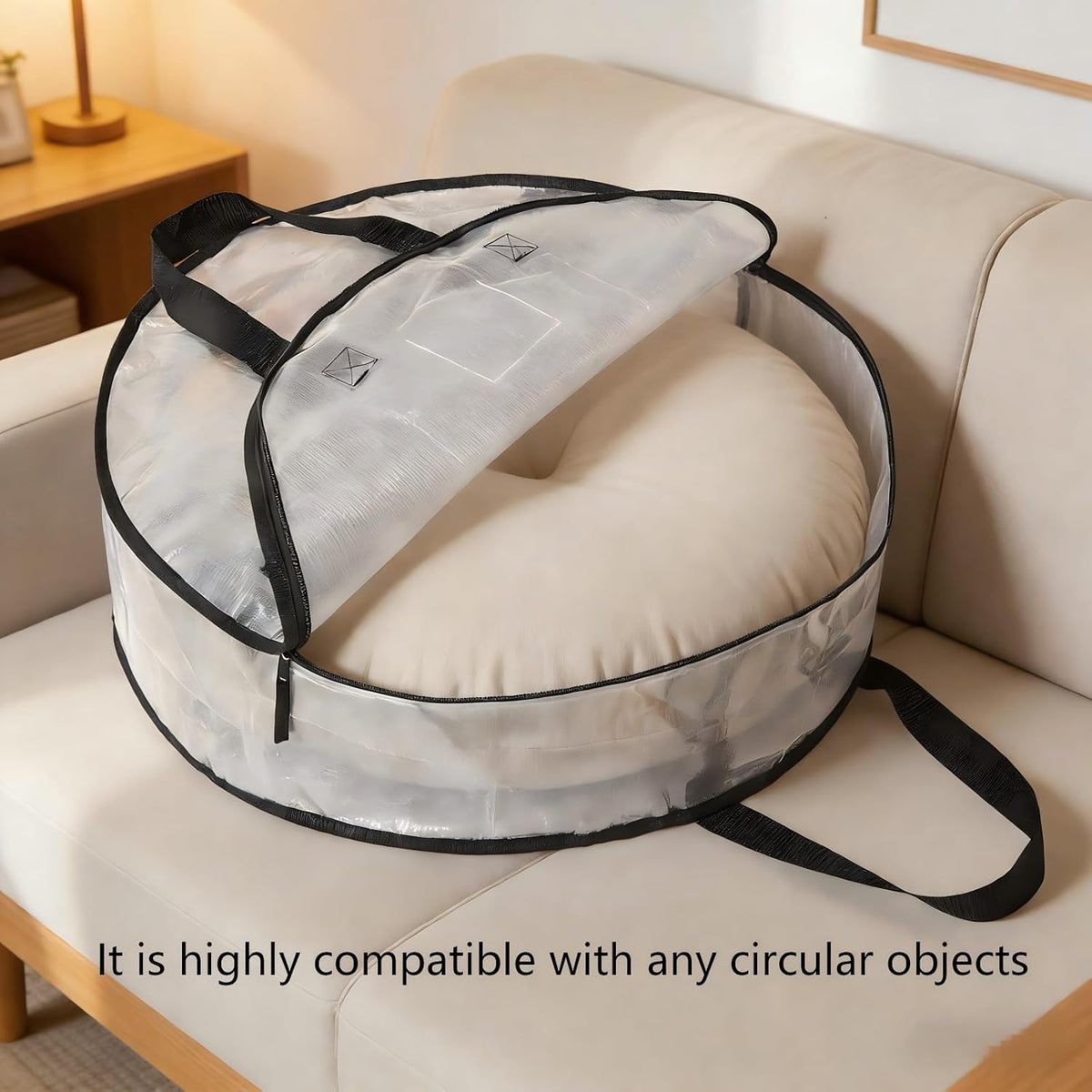 2 Pack 24 Inch Clear Wreath Storage Bags & Garland Organizers