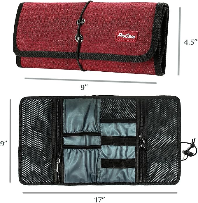 ProCase Electronic Organizer Cord Pouch, Travel Cable Charger Phone Accessories - Image 3