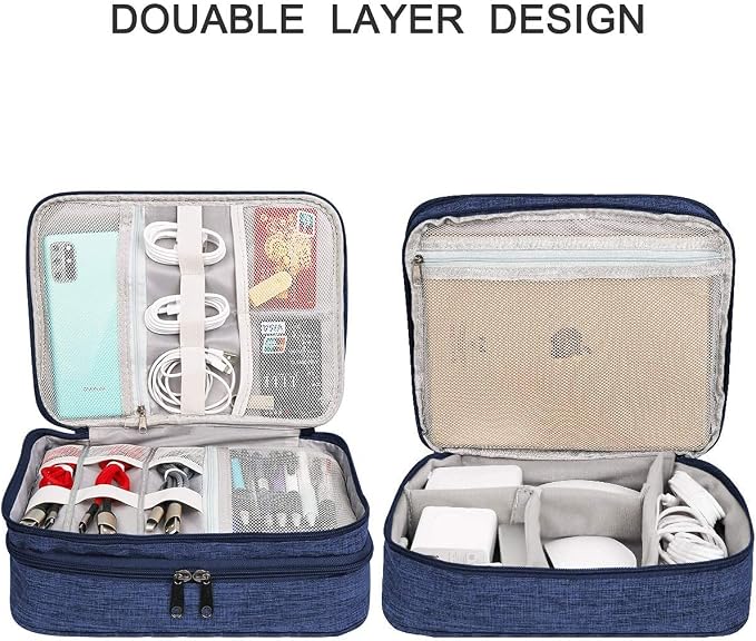 Electronics Organizer, Jelly Comb Electronic Accessories Cable Organizer Bag - Image 2