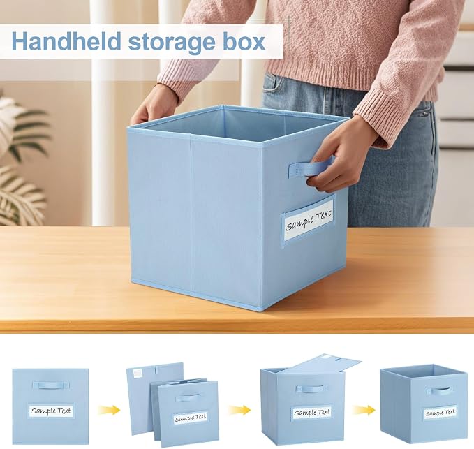 artsdi 11x11 storage cube bins Foldable Fabric storage cubes - Image 4