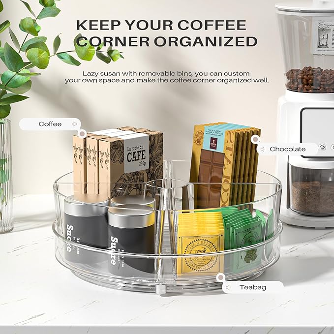Lazy Susan Organizer, 9 inch Rotating Storage Organizer - Image 3