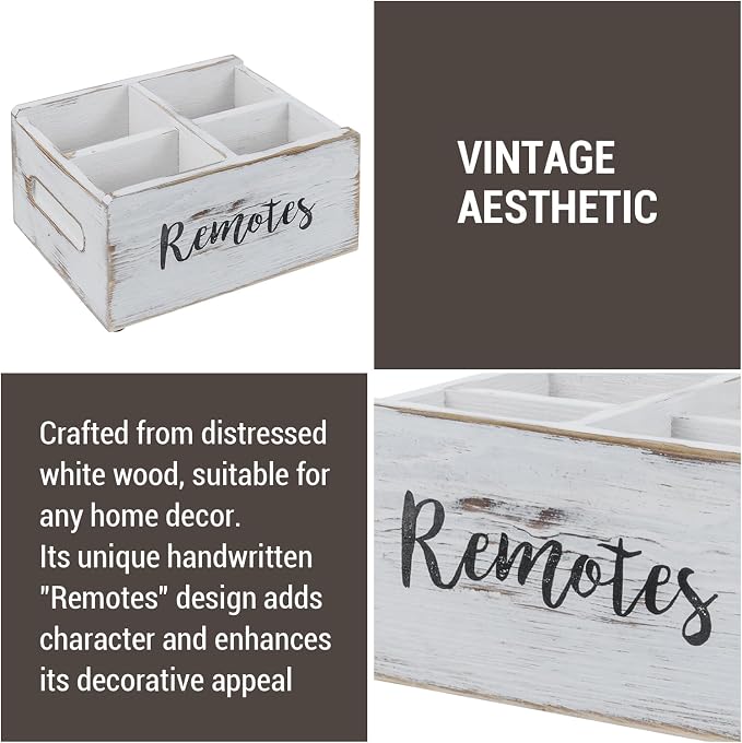 MyGift Wood Remote Control Holder Organizer - Image 2