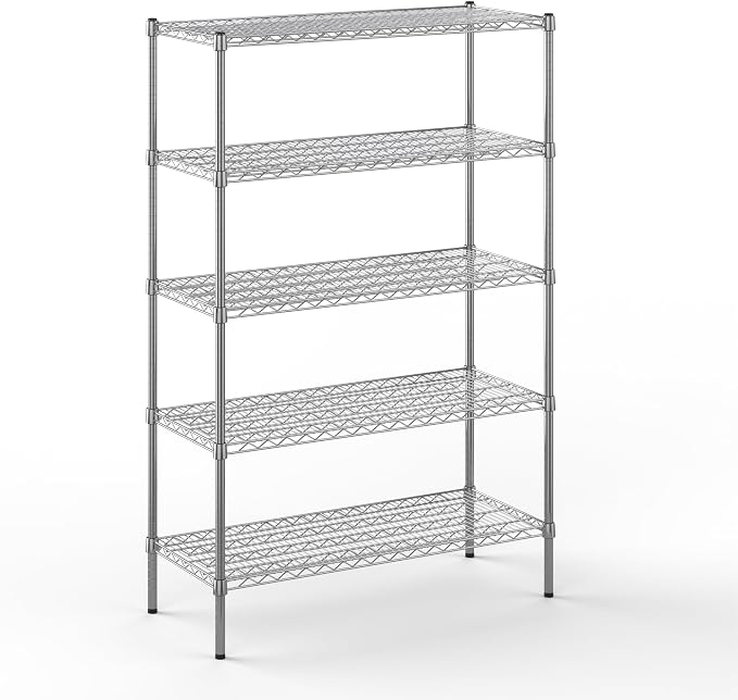 18" Deep x 42" Wide x 64" Height Wire Shelving Kit | 5-Tier | NSF Commercial by Regal+Altair