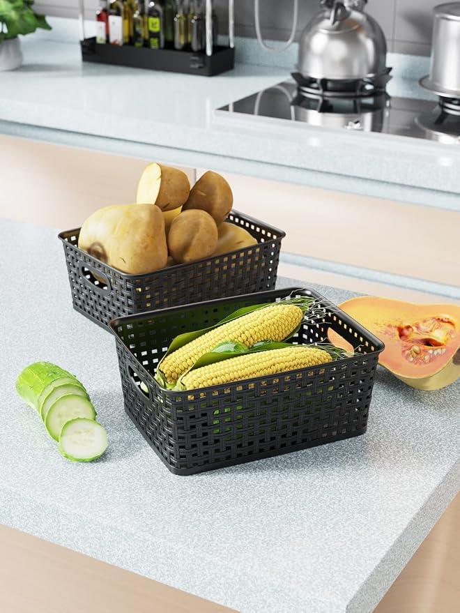 WYT Woven Storage Organizer Basket, 10.1 x 7.55 x 4.1 - Image 5