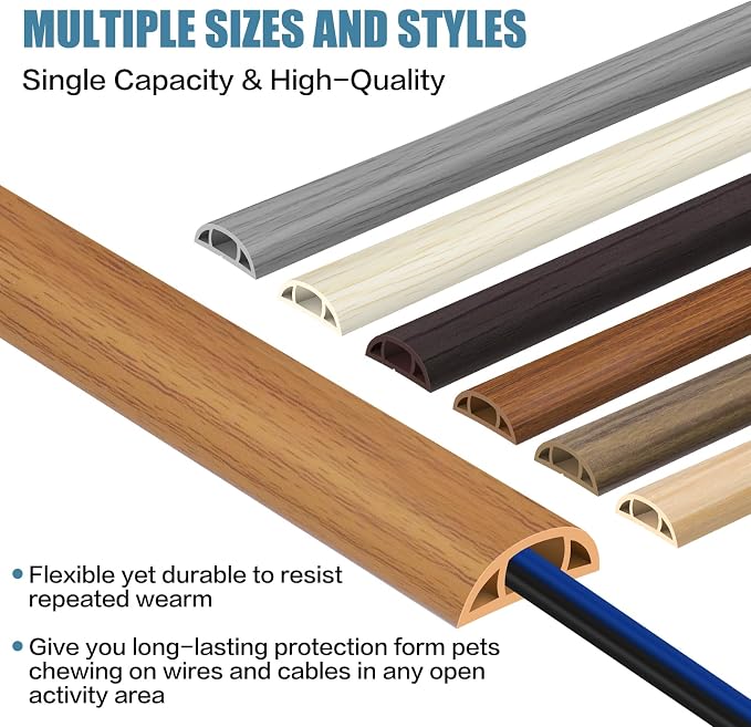 Floor Cord Covers for Wires 20FT Cable Hider Wire Cover Self Adhesive Cord - Image 6