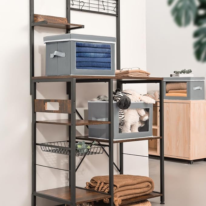 Collapsible Storage Bins with Lids, 4 Pack Closet Cubes - Image 4