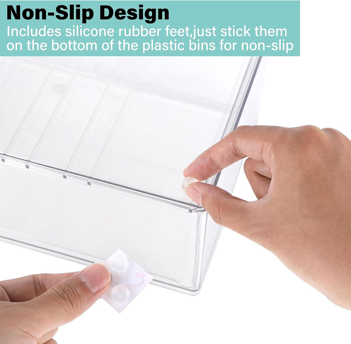Prsildan Acrylic Makeup Organizer Stackable Clear Storage Drawers for